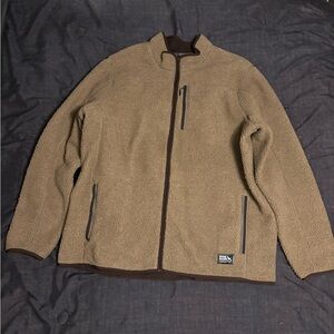 Eddie Bauer Brown and Tan Fleece Jacket